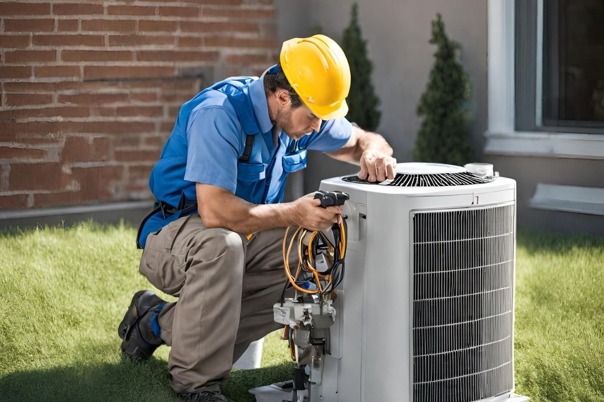 HVAC expert examines why portable AC smells.