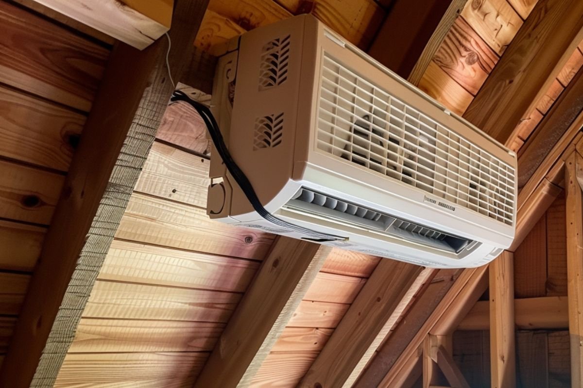 An attic air conditioner.